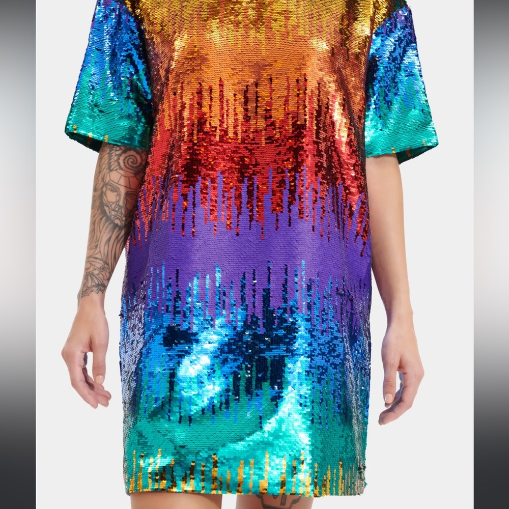 UGG Zoey Rainbow Sequined dress